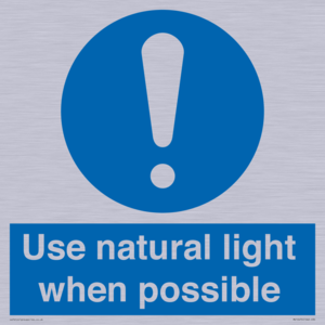 Use natural light when possible